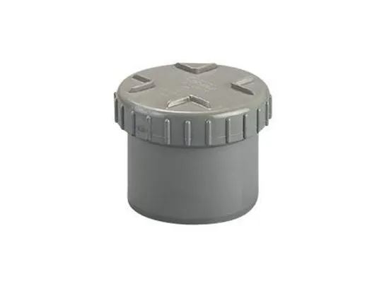 [RWA3105116001] PVC L-EINDSTUK + SCHROEFDEKSEL ø160