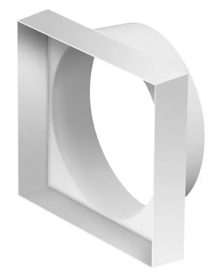 [RWA4054411080] PVC verval grijs vierkant rond - D.80/80/110