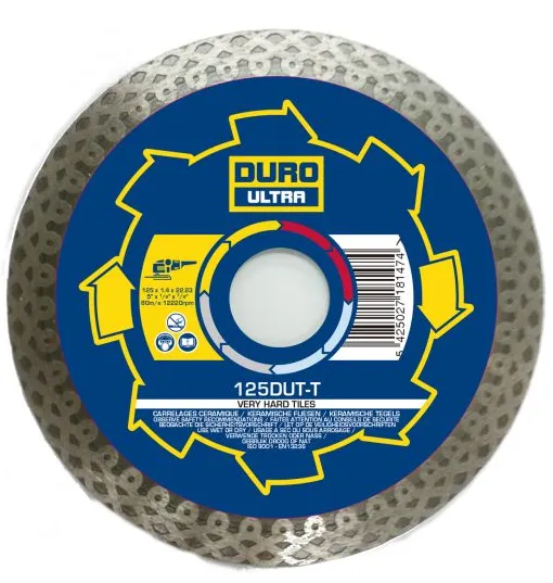 [SDU10721] DURO ULTRA DIAMANTTEGELZAAG DUT-T 125X1,4X22,2