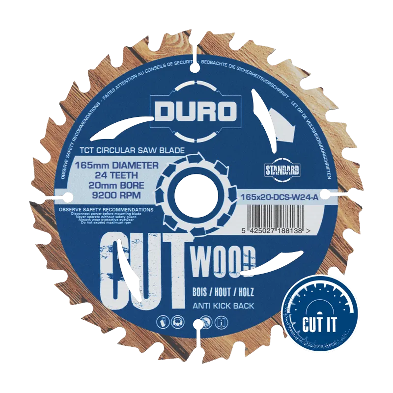 [SDUCK155] DURO CIRKELZAAG VOOR HOUT 165x20-DCS-W40-A CK155