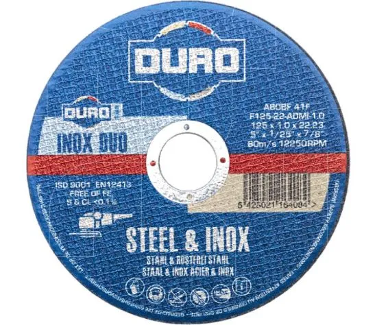 [SDUF125.1.0-100P] DURO BAKELIETSCHIJF A60BF 41F - 125x1x22.2 - 100ST/EMMER