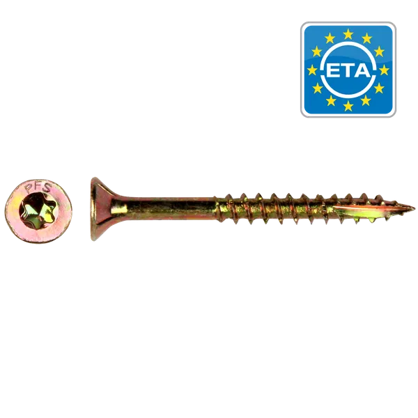 [SPGPFWVTG002006001003] SCHROEF UNIV. TORX GEELVERZINKT 6x100