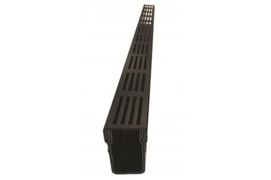 [SVE3220516450] ACO SLIMLINE GOOTELEMENT MET DESIGNROOSTER ALU ZWART
