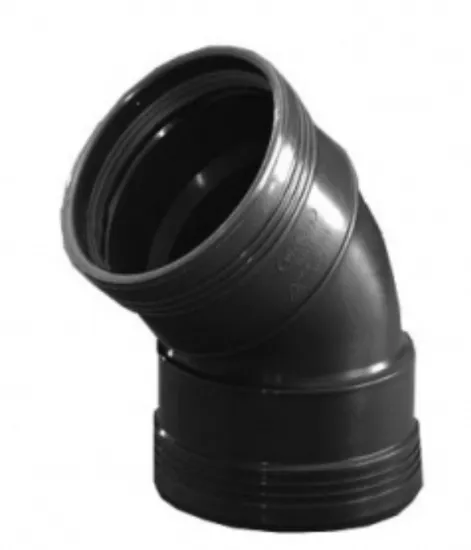 WAFIX PP ZWART BOCHT M/M D75 45°