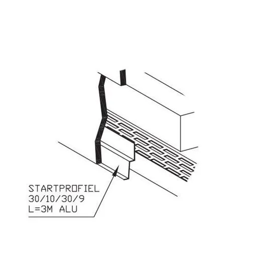 STARTPROFIEL L=3M ALU C52 PAREL