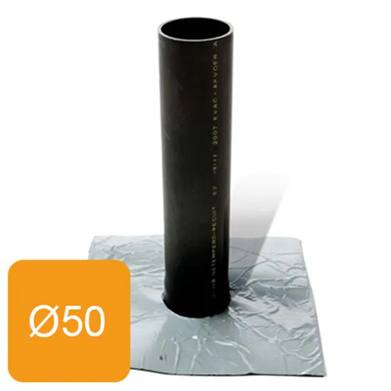 [DFR09030500050] EPDM TAPBUIS MET ZELFKLEVEDE FLAP 50 MM