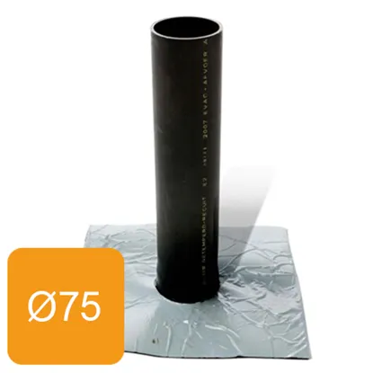 [DFR09030500075] EPDM TAPBUIS MET ZELFKLEVEDE FLAP 75 MM