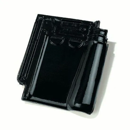 KOR. STORMPAN 993   ZWART GEGLAZUURD (738) DAKPAN