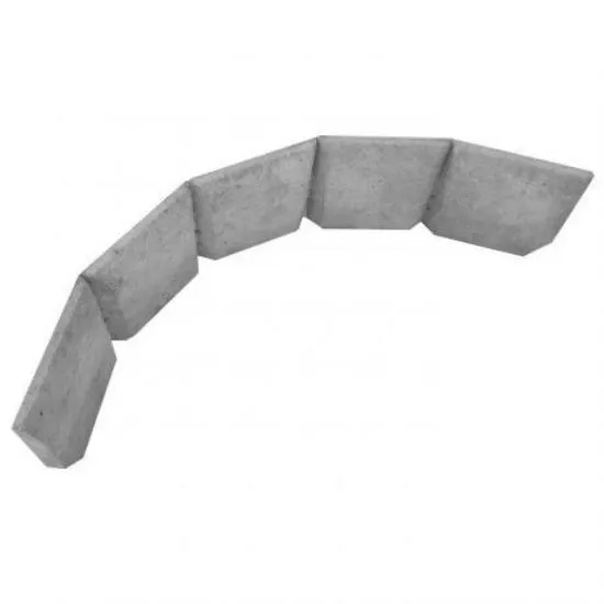 [GM001004BUIG] BUIGBARE BOORDSTEEN BETON FIJNE BOVENZIJDE 100x20x1-3 CM