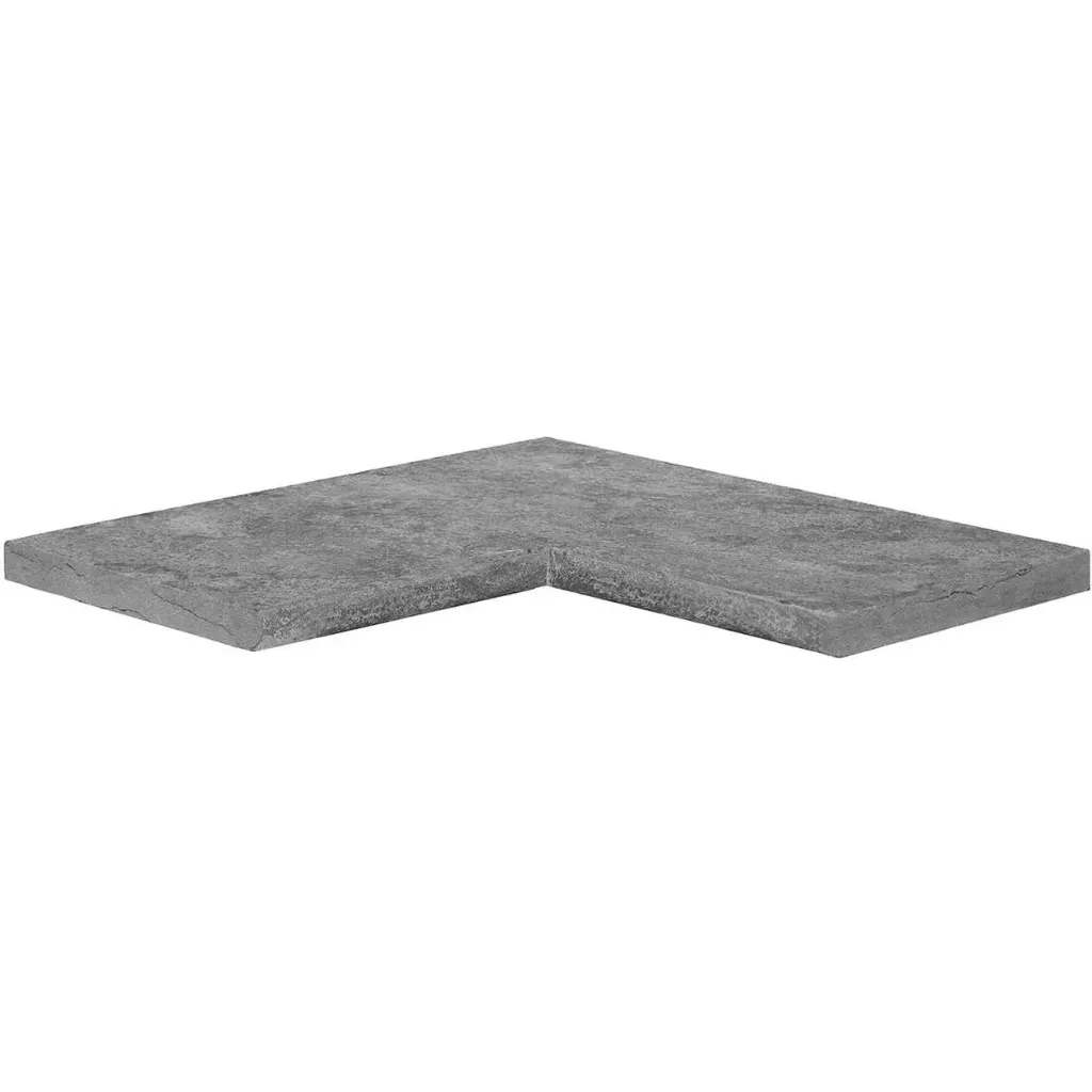VIJVERRAND SPOTTED BLUESTONE HOEK 25CM