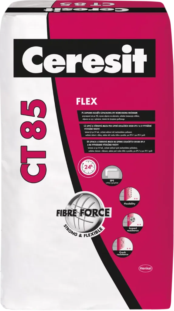 CREPI CERESIT CT85    LIJM- EN EGALISATIEMORTEL VOOR EPS EN XPS    25KG