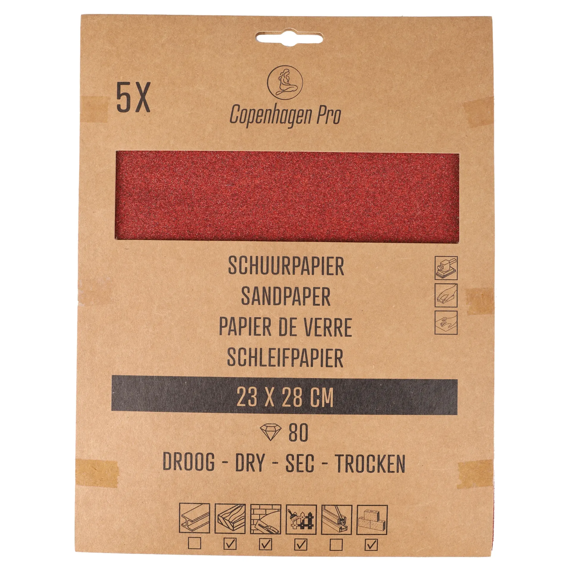 [SSHI23.505.08] COPENHAGEN PRO DROOG SCHUURPAPIER 23x28CM K80