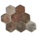 OUDE TERRACOTTA HEXAGON